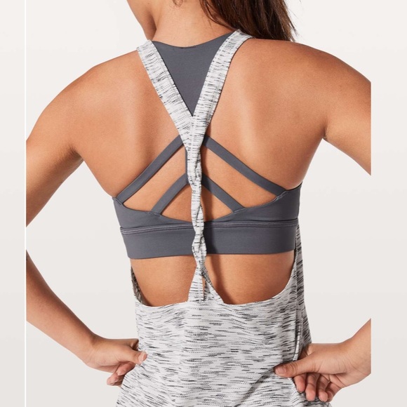 lululemon athletica Tops - Lululemon Twist & Toil Tank top Tiger Space Dye Black White / Nebula size 4
